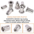 Sealed Stainless Steel Twist-Resistant Rivet Nuts